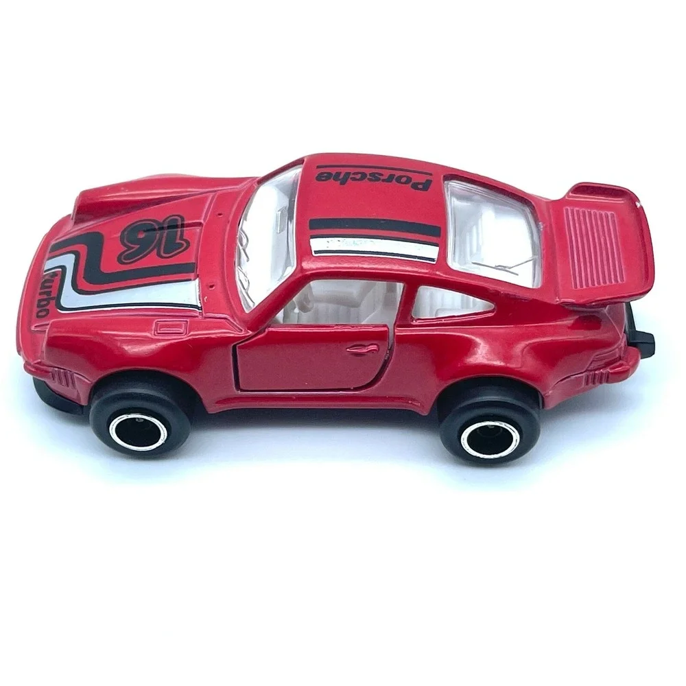 Majorette Porsche 911 Turbo Sports Car Red Diecast 1/57 Scale Loose #209 France